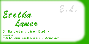 etelka lamer business card