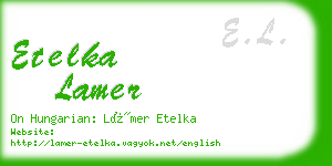 etelka lamer business card
